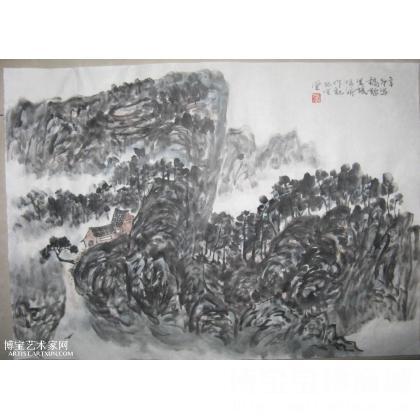 川东风情之一 山水画 张劲作品 类别: 国画山水作品