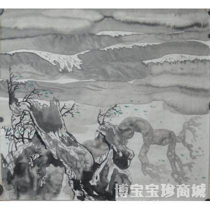 刘文斌 今夜海风寒 类别: 国画山水作品