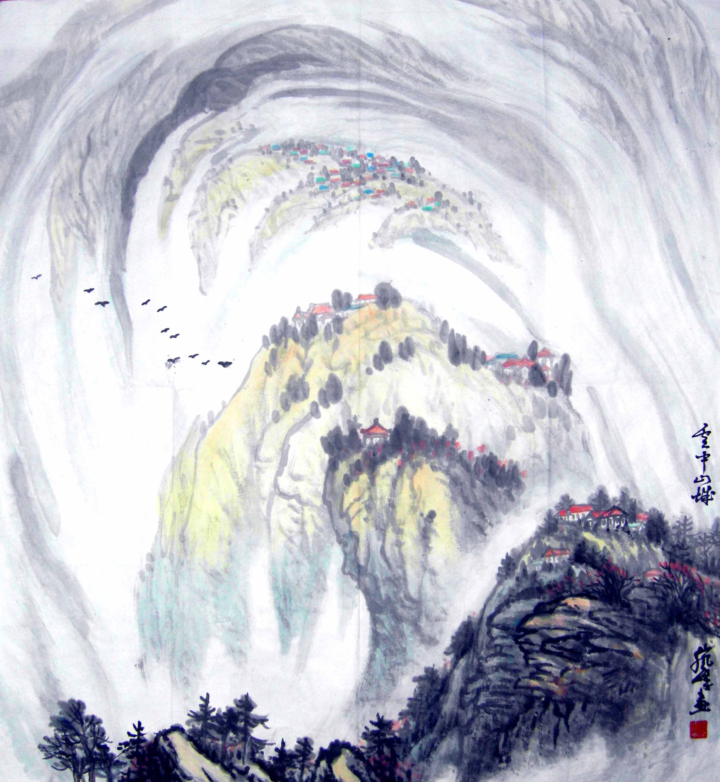 沈志斌山水画