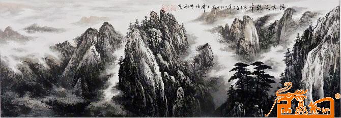 中国著名书画大师宁汉青-作品594-国画山水